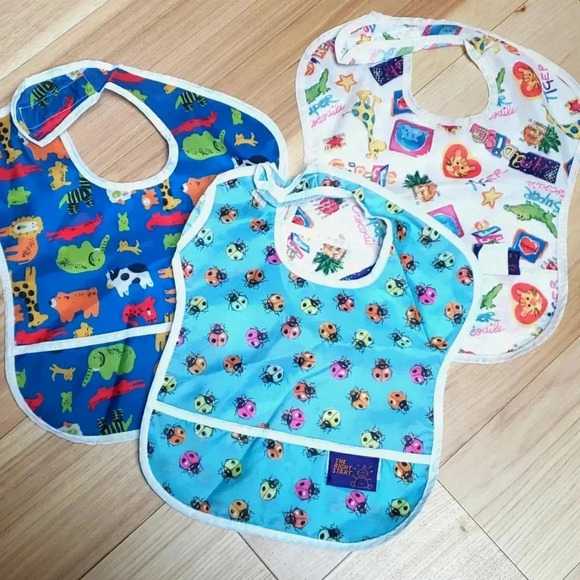 Bundle Bumkins bibs Vintage 90s The Right Start - Picture 1 of 13